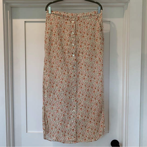 Cynthia Rowley 100% Linen Floral Skirt - Picture 2 of 5